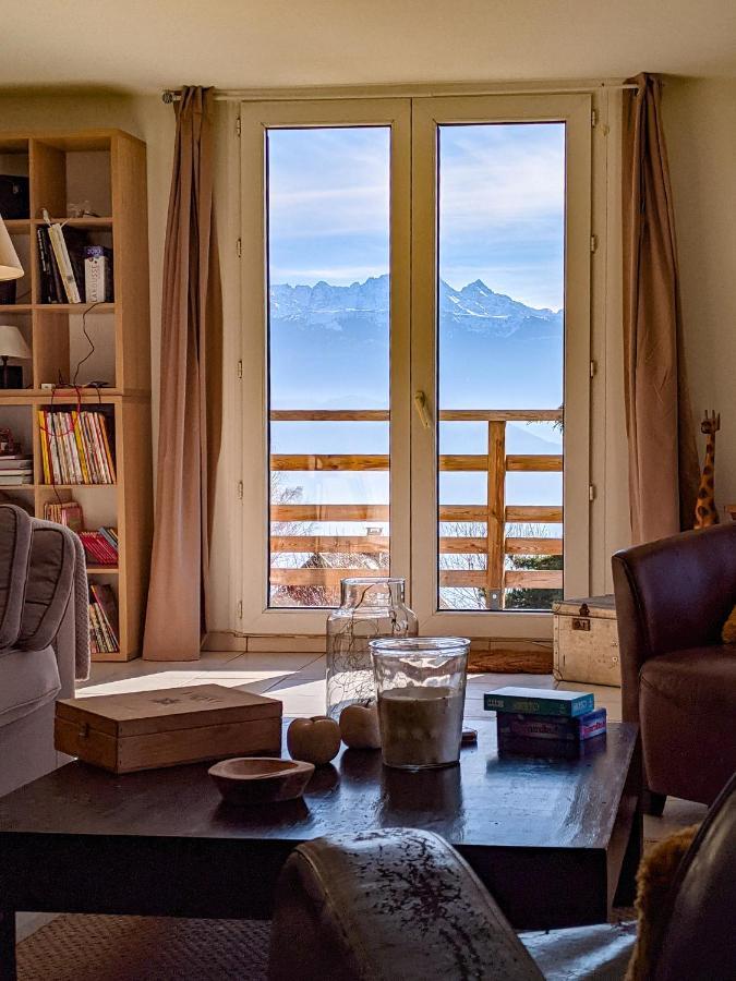 Maison Familiale En Montagne Avec Vue Merveilleuse Sur Le Massif De Belledonne Saint-Bernard  Exteriér fotografie