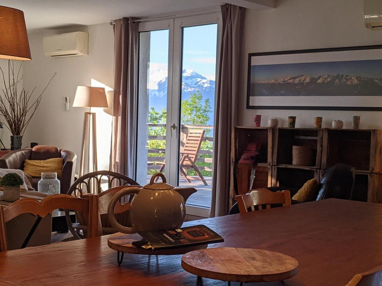 Maison Familiale En Montagne Avec Vue Merveilleuse Sur Le Massif De Belledonne Saint-Bernard  Exteriér fotografie