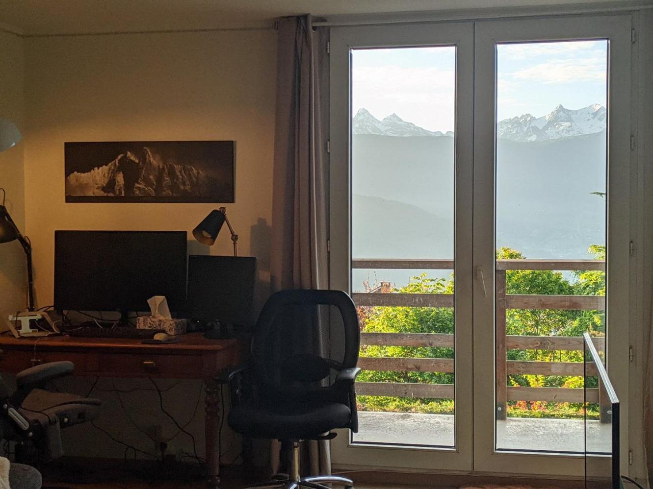 Maison Familiale En Montagne Avec Vue Merveilleuse Sur Le Massif De Belledonne Saint-Bernard  Exteriér fotografie